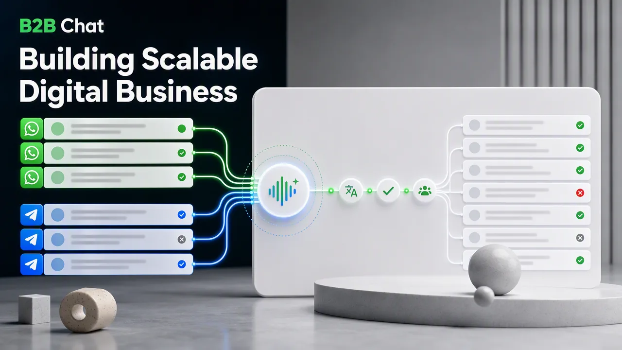 B2B Chat illustration for Building a Scalable Digital Business Communication Framework