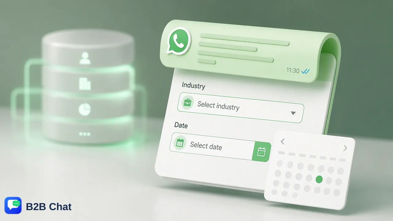 B2B Chat illustration for Optimizing Lead Qualification: Using Interactive WhatsApp Flows for Seamless Data Collection