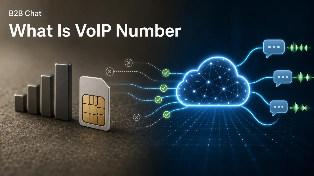 B2B Chat illustration for What Is a VoIP Number? Understanding the Difference Between VoIP and Mobile Numbers