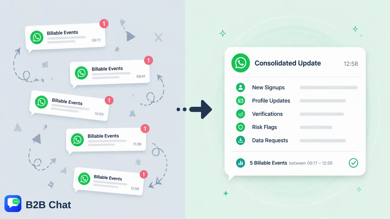 B2B Chat illustration for Optimizing Your WhatsApp Messaging Strategy: A Guide to Navigating New Meta Pricing