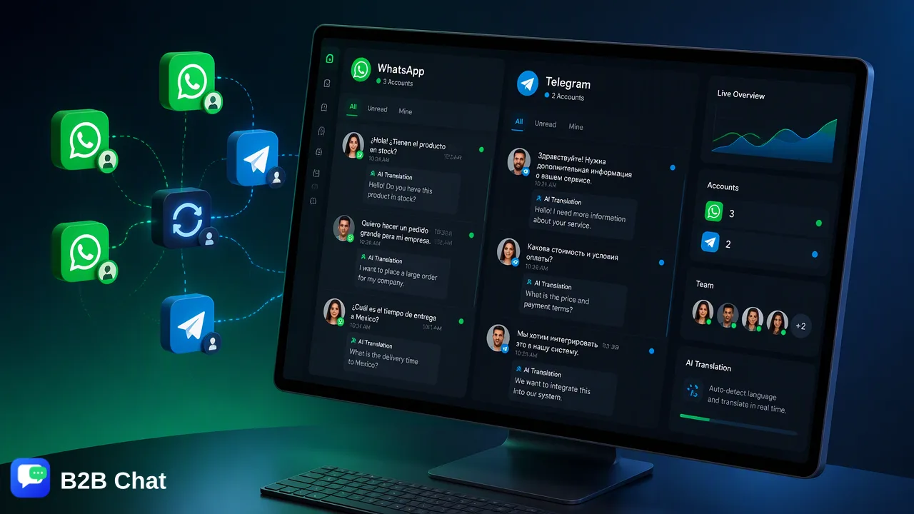B2B Chat illustration for How to Build a Structured WhatsApp Sales Follow-Up Workflow